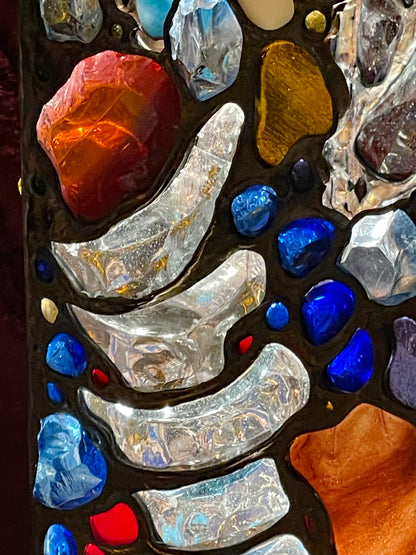 One-of-a-kind Artist-Crafted Table Lamp with Mouth-Blown “Glass Nuggets”