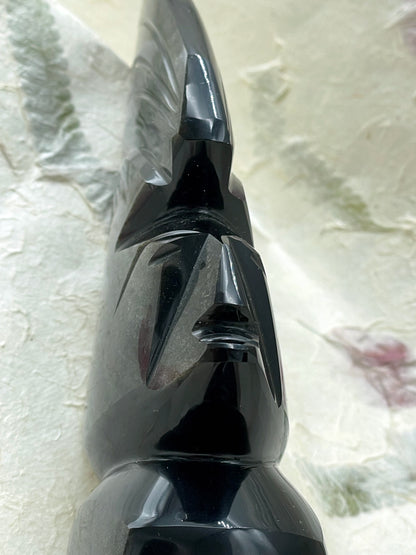 Mid-20th Century Shona Stone Carvings – Tribal Figures in Serpentine Stone (Set of 2)