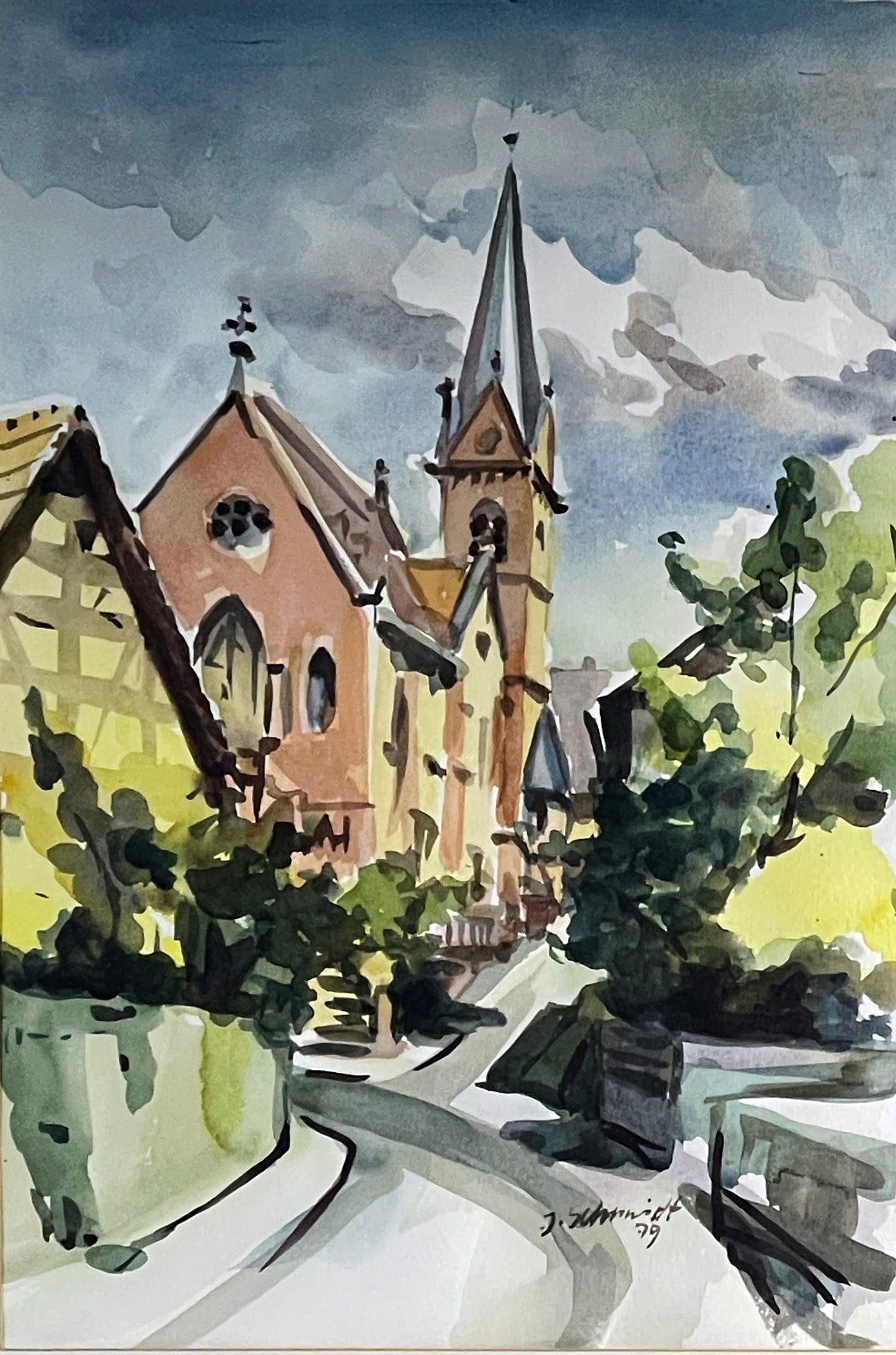 Signature J. Schmidt 79 on the original watercolour