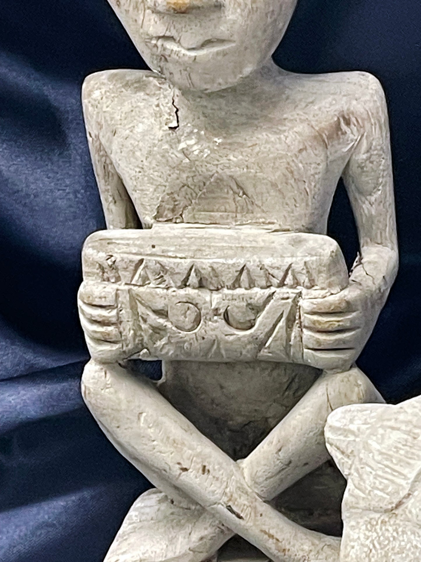 Set of Four Miniature Tribal-Inspired Figurines in Painted Stone