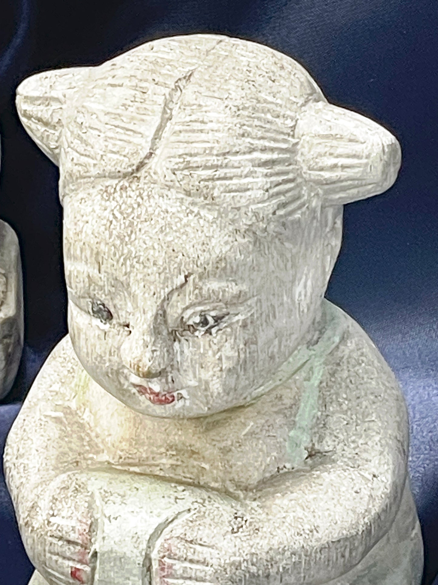 Set of Four Miniature Tribal-Inspired Figurines in Painted Stone
