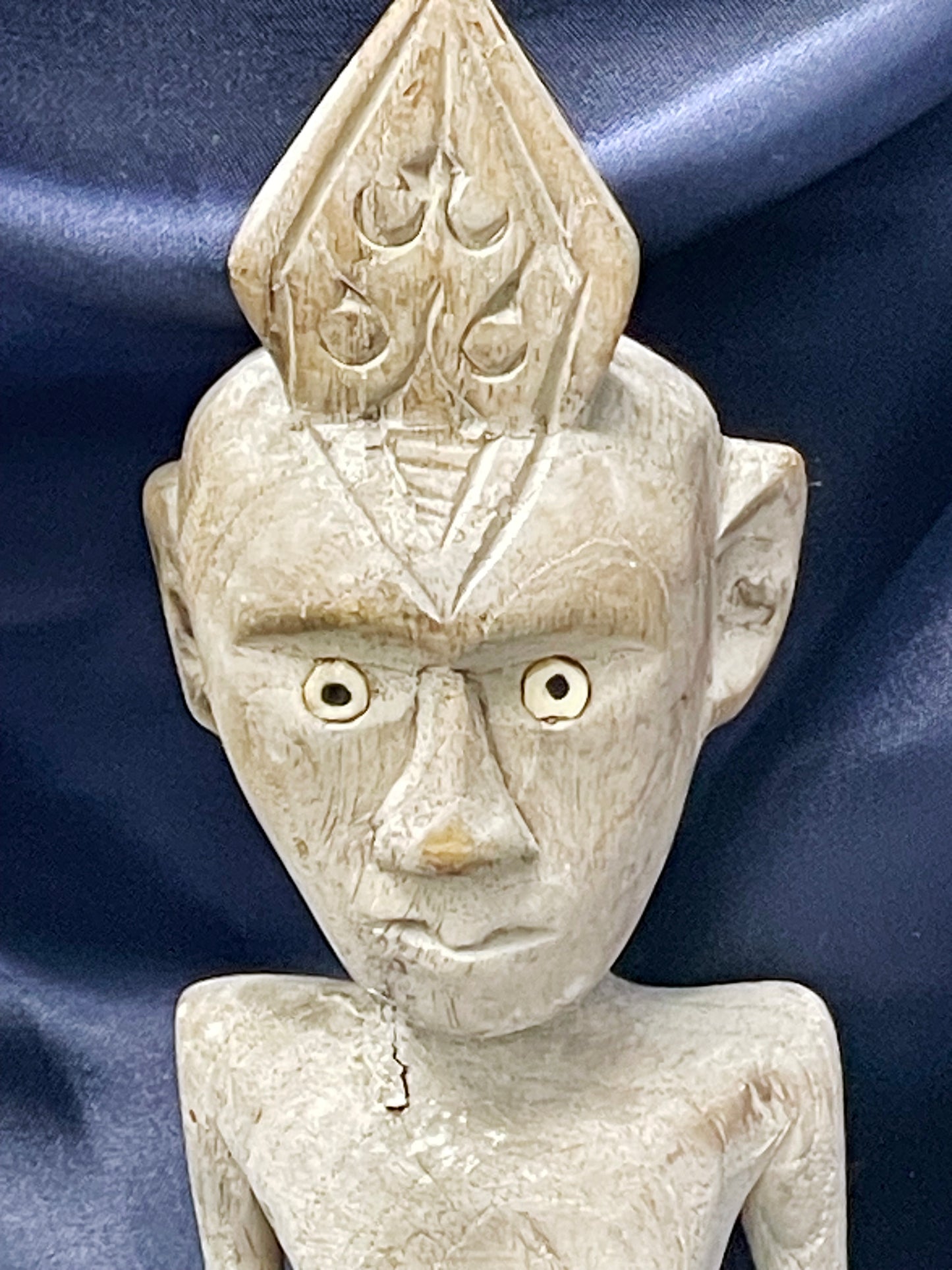 Set of Four Miniature Tribal-Inspired Figurines in Painted Stone