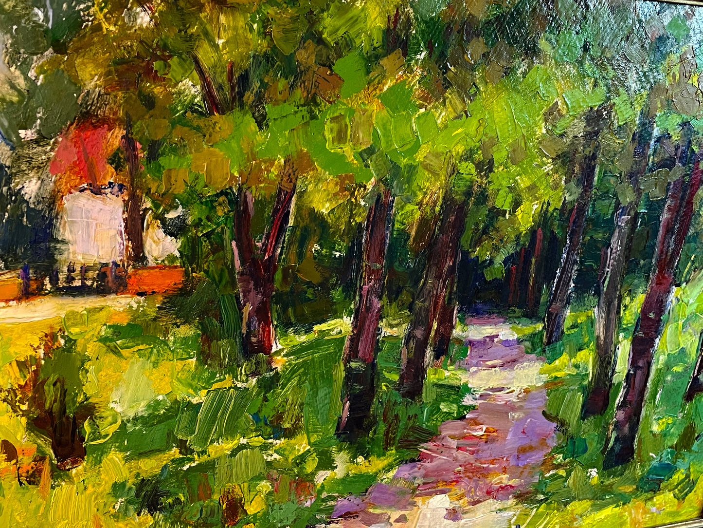 Artist signature on Stefan Boca Alee in parc oil painting