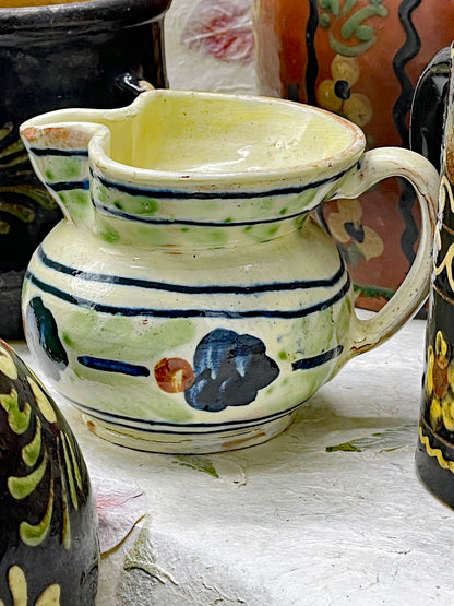 Charming Set of 7 Old Handcrafted Ceramics