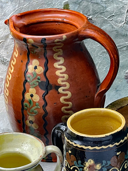 Charming Set of 7 Old Handcrafted Ceramics
