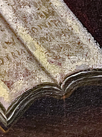 Antique Oil Painting of Saint John of Nepomuk (Joannes de Pomuk) – Rare “Bridge Saint” Iconography, Framed