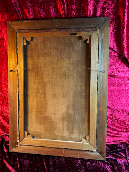 Antique Oil Painting of Saint John of Nepomuk (Joannes de Pomuk) – Rare “Bridge Saint” Iconography, Framed