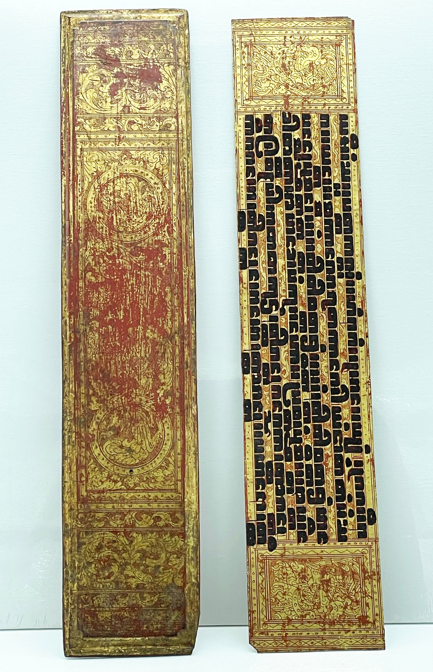 Rare Burmese Kammavaca Ordination Manuscript – Gilt Lacquered Sutra Leaves – Myanmar, 19th Century