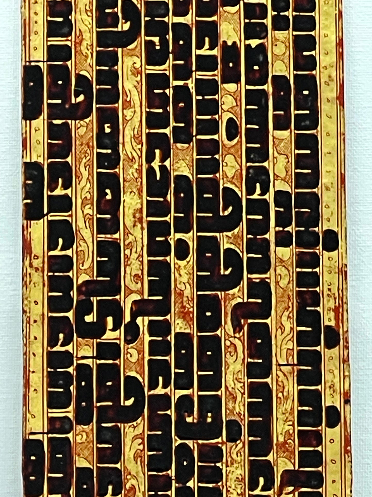 Rare Burmese Kammavaca Ordination Manuscript – Gilt Lacquered Sutra Leaves – Myanmar, 19th Century