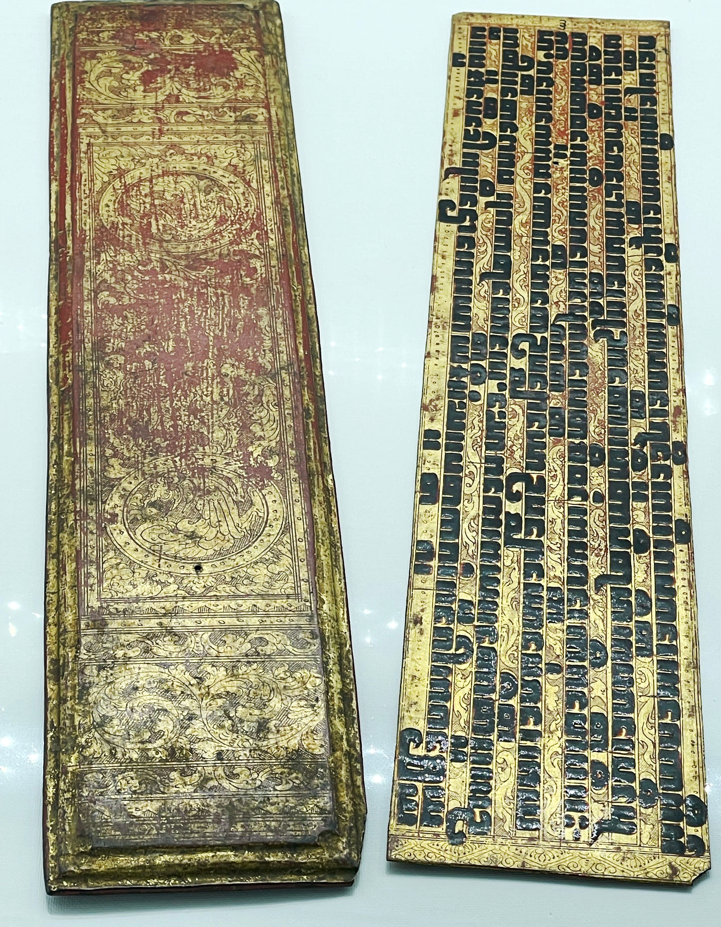 Rare Burmese Kammavaca Ordination Manuscript – Gilt Lacquered Sutra Leaves – Myanmar, 19th Century