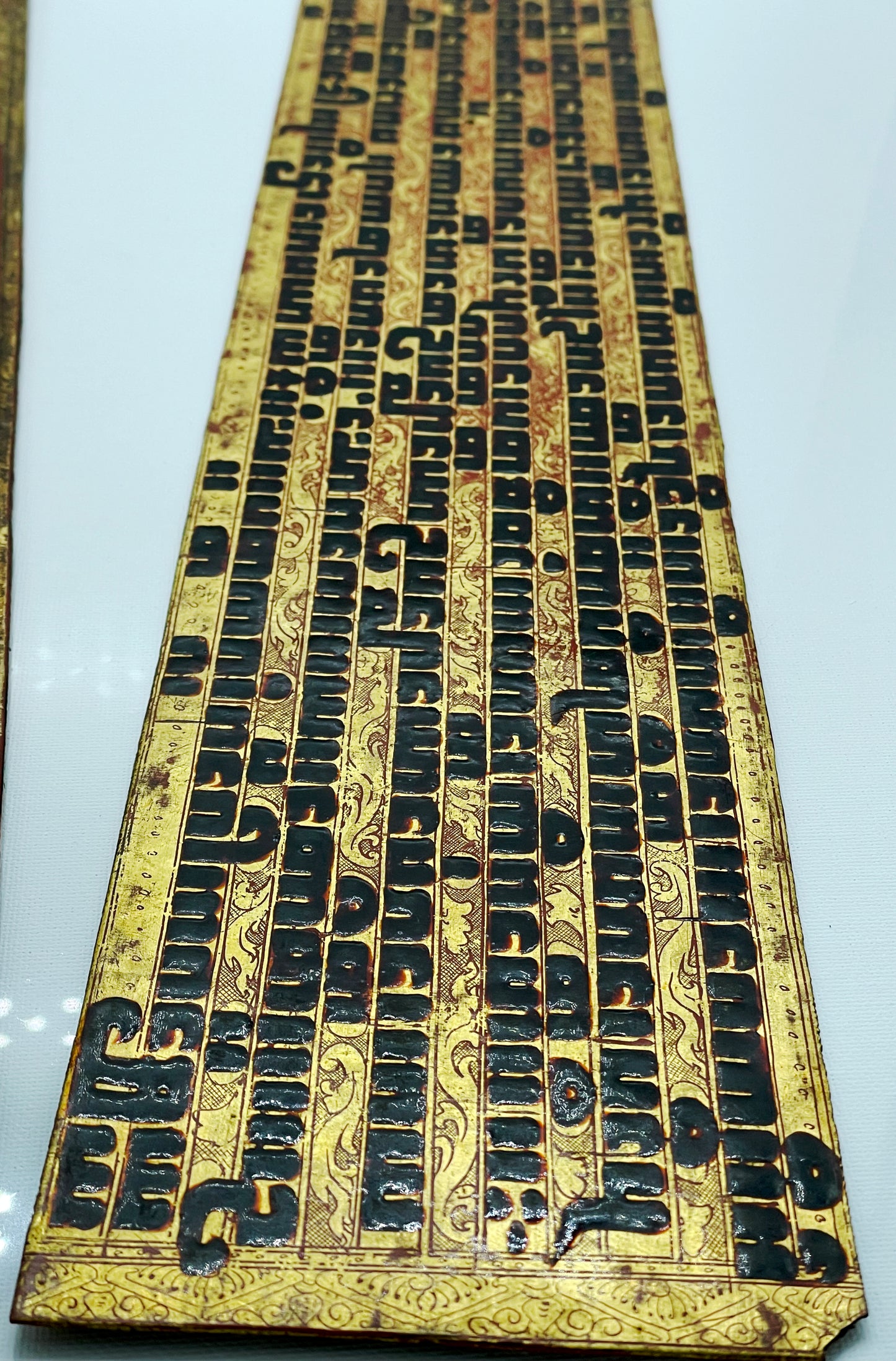 Rare Burmese Kammavaca Ordination Manuscript – Gilt Lacquered Sutra Leaves – Myanmar, 19th Century
