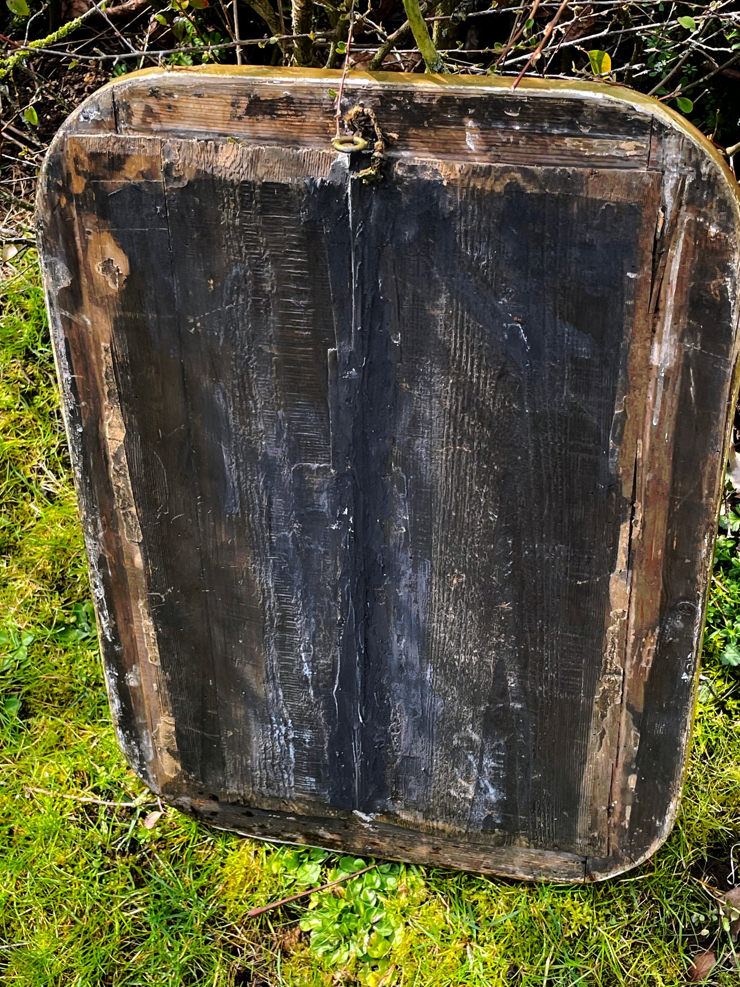 [SOLD] 19th Century French Gilded Mirror with Silvered Glass Patina – Louis Philippe Style
